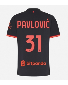 Billige Fotballdrakt AC Milan Strahinja Pavlovic #31 Replika Tredjedrakt Dame 2026-27 Kortermet Billige Fotballdrakt AC Milan Strahinja Pavlovic #31 Replika Tredjedrakt Dame 2026-27 Kortermet